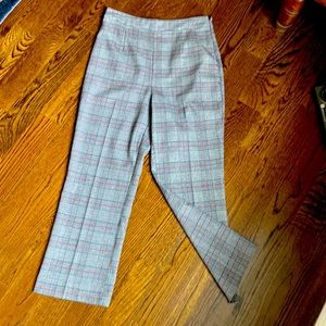Forever 21 cropped plaid pants, size S